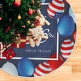 thumbnail image 5 of FMSHPON American Flag Tree Skirt Independence Day Xmas Christmas Tree Skirt Stand Mat for Holiday Party Decoration Indoor Outdoor 36 inches, 5 of 6