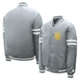 thumbnail image 4 of Youth Starter  Gray San Diego Padres Team Logo Full-Snap Satin Varsity Jacket, 4 of 4