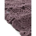 thumbnail image 5 of INSPIRE CHIC Women's Sleeveless Open Front Cardigan Vest Hollow Out Crochet Shrugs M Purple, 5 of 5