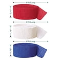 thumbnail image 3 of 3 Rolls Patriotic Crepe Paper Streamers, Red White and Blue Hanging Decorations for Independence Day Party Backdrop, DIY Fourth of July Celebration Supplies, 3 of 5