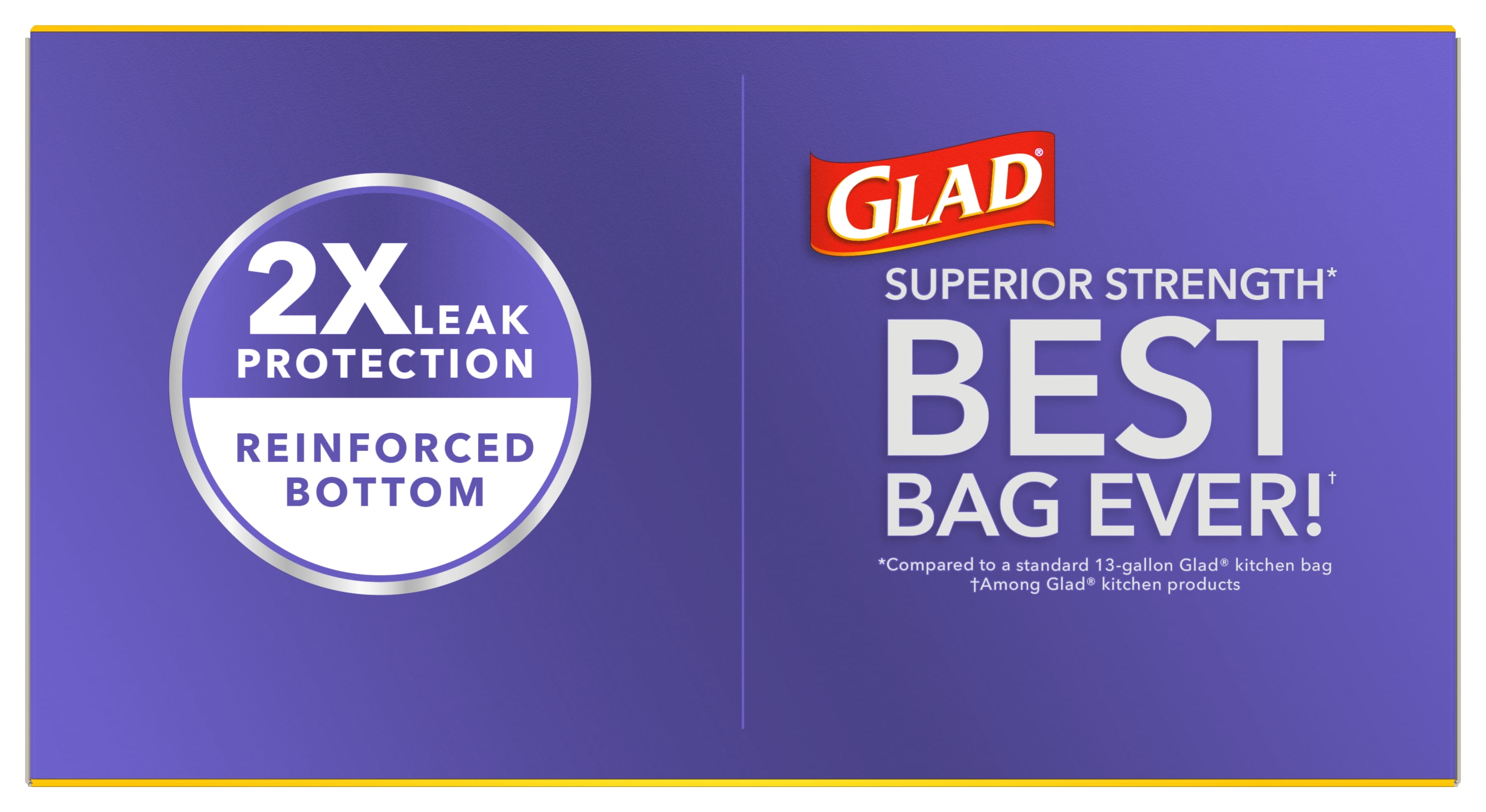 Glad® Tall Kitchen Drawstring Trash Bags – Force Flex Plus With