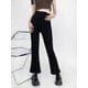 thumbnail image 5 of Vaqueros acampanados para mujer, lisos, ajustados, hasta los tobillos, estilo coreano, elásticos, de cintura alta, elegantes, para oficina, sencillos, combinables, para primavera y verano., 5 of 6