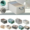 thumbnail image 4 of Portable Foldable Clothing Storage Box with Reinforced Handles, Breathable Fabric & Collapsible Design Organizer Bins, Support Finishing Box Multi Layer Classified Storage, 4 of 4