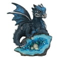 thumbnail image 4 of Blue Dragon with Crystal Egg Nest Medieval Fantasy Figurine Decoration New, 4 of 6