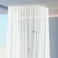 thumbnail image 4 of Miumaeov Metal Ceiling Curtain Track Kit with hooks Corner Connectors Modern Room Divider Ceiling Track Set with Corner Bends Room Dividers Curtain Rail System White, 4 of 14