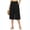 Black, variant on Capri Pants for Women Straight Leg Elastic Waisted Casual Cropped Pants Loose Fit Solid Button Front Summer Trousers with Pockets Camel 2XL