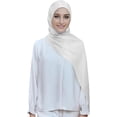 thumbnail image 4 of Women Premium Hijab Head Scarf Lightweight Shimmer Scarves Crepe Wedding Shawls Shiny Wraps for Evening Dresses, 4 of 5