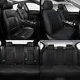 thumbnail image 2 of Car Seat Covers Full Set Fit for Honda Accord 2000-2026, Premium Faux Leather Waterproof Breathable Anti‑Slip Seat Protectors,Black, 2 of 7