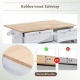 thumbnail image 6 of ARCTICSCORPION 50.3x29.5x36.6inch Kitchen Island Set, White, 2 Seatings, 6 of 7