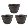 thumbnail image 1 of Juego de 3 macetas portamangueras decorativas de mimbre Suncast para jardín, 1 of 9