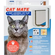 Cat Mate 4-Way Locking Cat Door – Weather-Resistant Magnetic Pet Door with door liner for Indoor/Outdoor Use