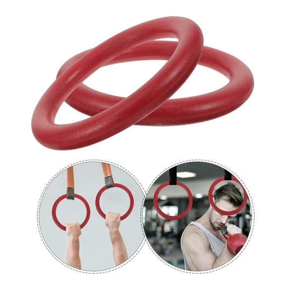 2 Pcs Exercise Rings with Straps Gymnastics Equipment for Home Fitness Child