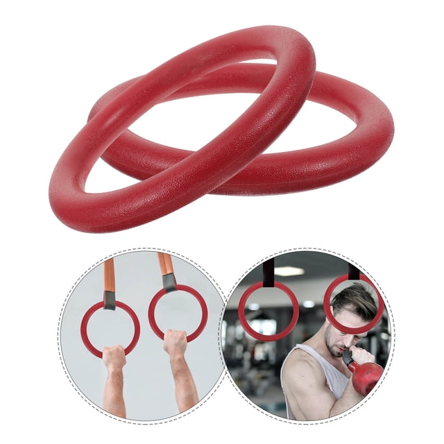 SEWACC 2pcs Gymnastics Rings Portable Exercise Rings For Workouts Slip Design Grade For Calisthenics And Pull Ups