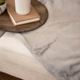 thumbnail image 3 of Northlight Plush Faux Fur with Suede Solid Throw Blanket - 50" x 60" - Gray, 3 of 8