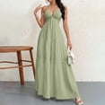 thumbnail image 2 of Agkizg Crewneck Sleeveless Maxi Dress Solid Color Casual Summer Flowy Long Dress (Women's or Women's Plus),Sizes XXL, 2 of 5