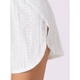 thumbnail image 5 of DARING DIVA Women's Hollow Out Tops with Slit Shorts Pajamas Sets XS White, 5 of 5