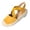 Yellow, variant on Clearance VerPetridure Women's Sandals Summer Casual Cross Elastic Belt Wedges Heel Sandals Footwear Beach Shoes