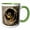 Green/White, variant on 3drose, Usa, Oregon, Mosier. Screech Owl in Old Oak Tree - Us38 Bja0676 - Jaynes Gallery, 15oz Two-tone Green Mug