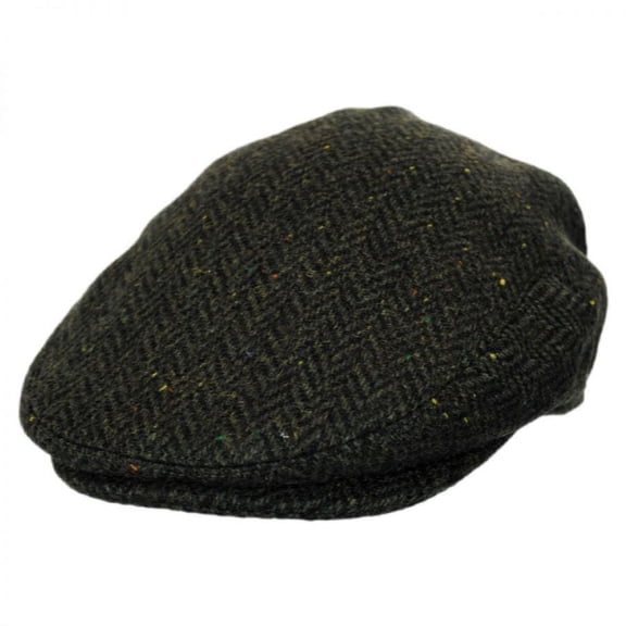 Cambridge Herringbone Wool Ivy Cap - S - Green