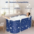 thumbnail image 4 of HDUTNGISN 47.2"Adult Foldable Bathtub,Portable,Freestanding,for Hot/Ice Baths,Star, 4 of 9