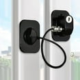 Black Fridge Lock, 2Pack, Keyed NoDrill Lock for