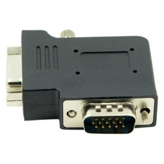 Xiwai Adapter Vertical Flat Right Angled 90 Degree VGA SVGA Male To Female Extension Adapter BK