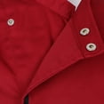 thumbnail image 4 of Retro Chef Jacket Coat Uniform Long Hotel Workwear Sleeve Hotel Kitchen Apparel 2XL Red, 4 of 9
