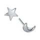 thumbnail image 5 of 1 par de tachuelas para mujeres luna y pendientes estrellas aretes para niñas joyas de orejas femeninas, 5 of 5
