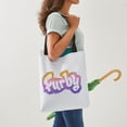 thumbnail image 4 of CafePress - Furby Logo Medium Tote Bag - Polyester Tote Bag 16"x16", 4 of 5