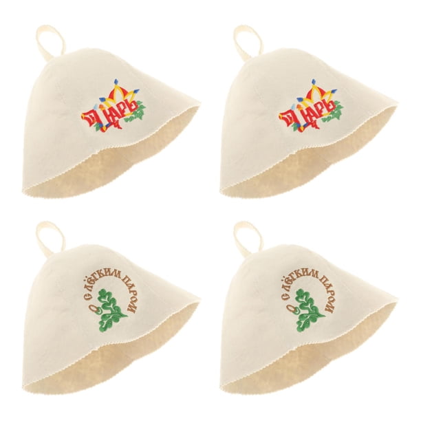 4 sombreros ligeros Banya Banya para mujer, sombreros de sauna SPA con bordado Estilo B