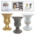 thumbnail image 2 of Elegante jarrón retro de metal, maceta de hierro, floreros secos, centro de mesa, estilo vintage, decoración para el hogar, bodas, sala de estar, 2 of 5