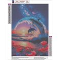 thumbnail image 3 of 5d Peinture Diamant Adulte 30x40cm Plage, Dauphins Diamond Painting Complet Lune Diamant Kit Enfants, Diy Diamant Strass Point De Croix Cristal Pa, 3 of 5