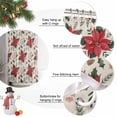 thumbnail image 6 of Christmas Poinsettia Shower Curtain, Xmas Red Flowers Pine Cones Vintage Waterproof Fabric Shower Curtains with 12 Hooks, Bathroom Curtain Set for Bathroom Accessories Decor, 72 x 84 Inches, 6 of 9