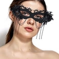 thumbnail image 3 of Masque Demi-Visage d'Halloween pour Femmes et Filles, Motif d'Araignée Noire, Couvre-Oeil en Tissu et Dentelle pour Mascarade Cosplay avec Sangle Ruban Ajustable, 3 of 8