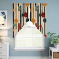 thumbnail image 6 of Abstract Boho Kitchen Window Curtains, Swag Curtains Valance for Bedroom Living Room Bathroom, Vintage Multicolored Geometric Stripes Rod Pocket Window Treatment Curtain Block Drapes 2 Panels 36"x45", 6 of 9