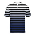 thumbnail image 5 of WRKEKC Men's Casual Short Sleeve Shirts Classic Striped Printed Button-Front Crew Neck Top for Men Fashion Daily Wear and Casual Gatherings, 5 of 5