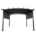 thumbnail image 4 of Unique Choice 12 x 9 Ft Outdoor Pergola Patio Gazebo: A Steel-Framed Grape Gazebo with a Retractable Shade Canopy, Perfect for Gardens, Terraces, and Backyards as a Sun Shelter, 4 of 6