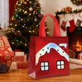 thumbnail image 2 of WEGFTDUOP Christmas Red Non-Woven Handbag 9" Reusable Gift Bag Holiday Candy Tote Festive Decor 23x22 cm, 2 of 6