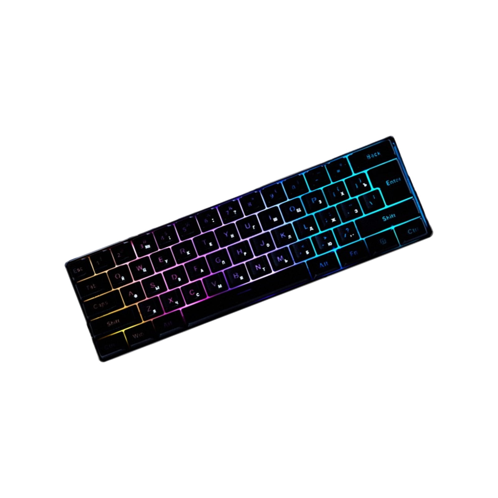 Corded Gaming Keyboard for LED Backlit Keycap Mechanical Keyboards 61 Keys Desktop Computer Keyboard