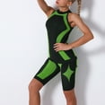 thumbnail image 3 of REALiKUN Workout Sets for Women Seamless Crop Tops Leggings Matching 2 Pieces Outfits Yoga Outfits Green S, 3 of 8