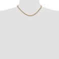 thumbnail image 2 of Diamond2Deal 10K Yellow Gold 2.5 mm Semi-solid Diamond-cut Rope Chain Necklace for Women 16", 2 of 7