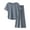 Blue, variant on Womens 2 Piece Outfits Summer Casual Loose Short Sleeve Pullover Tops & Wide Leg Pants Sets Tracksuit New