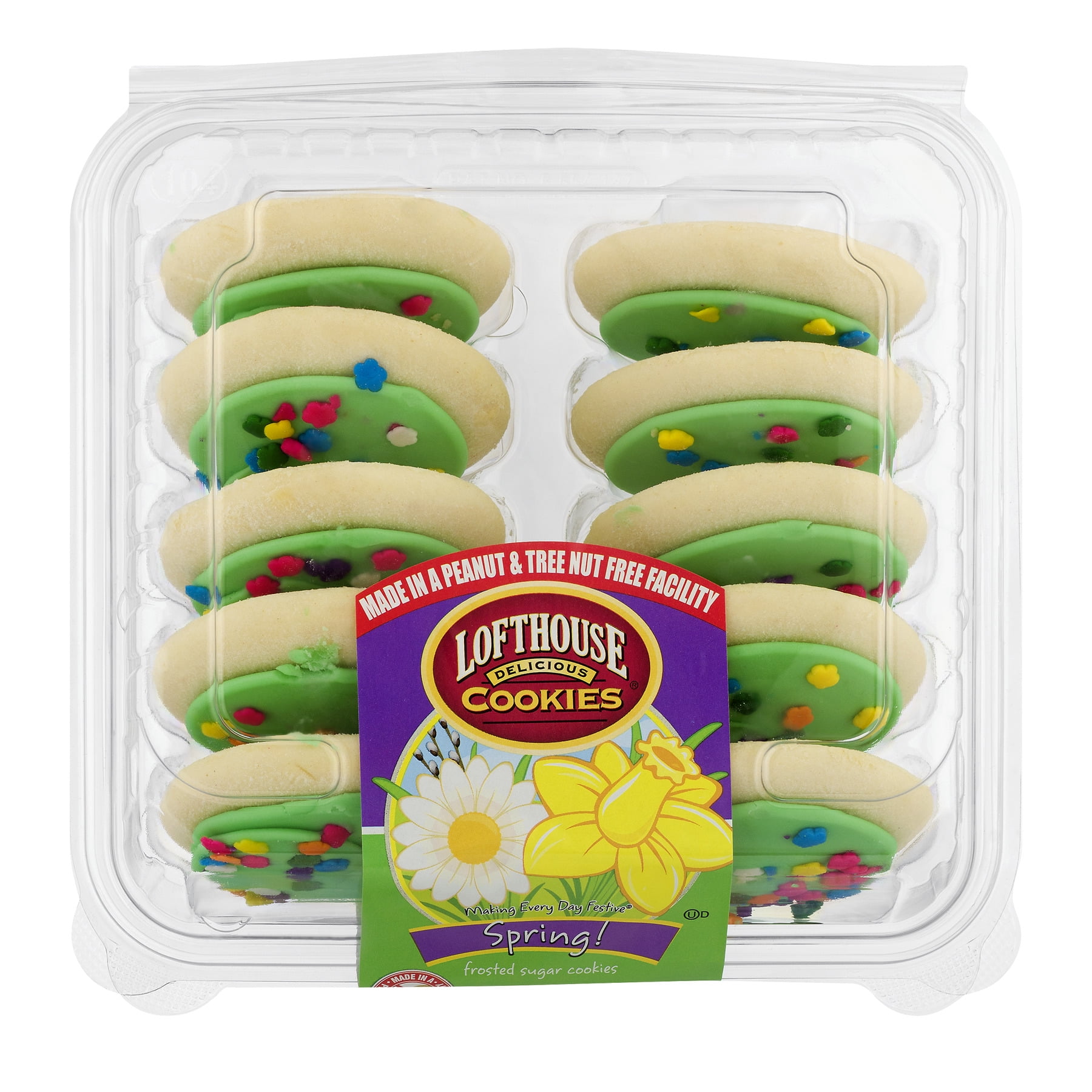 Lofthouse Frosted Sugar Cookies Spring Green 13 5 Oz Walmart Com