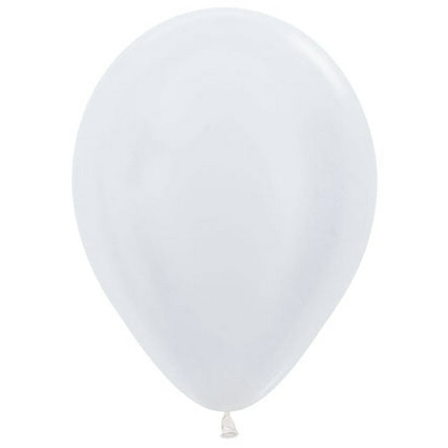 Satin White Party Supplies - 50ct Durable, Biodegradable Round Balloons, Perfect for Birthday Celebrations - Vibrant Colors & Eco-Friendly Fun for All Ages!