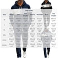 thumbnail image 3 of Jerdar Men's Color Block Pullover Hoodie Tracksuit Set, Long Sleeve Hooded Top & Drawstring Elastic Waist Straight Sweatpants, Polyester Blend Casual 2 Piece Outfit, 3 of 9