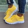 thumbnail image 3 of SCHUHLAND Women's Breathable Mesh Sneakers, Lace-Up Round Toe Running Shoes, Soft Sole Sports Low Heel, Summer, 3 of 16