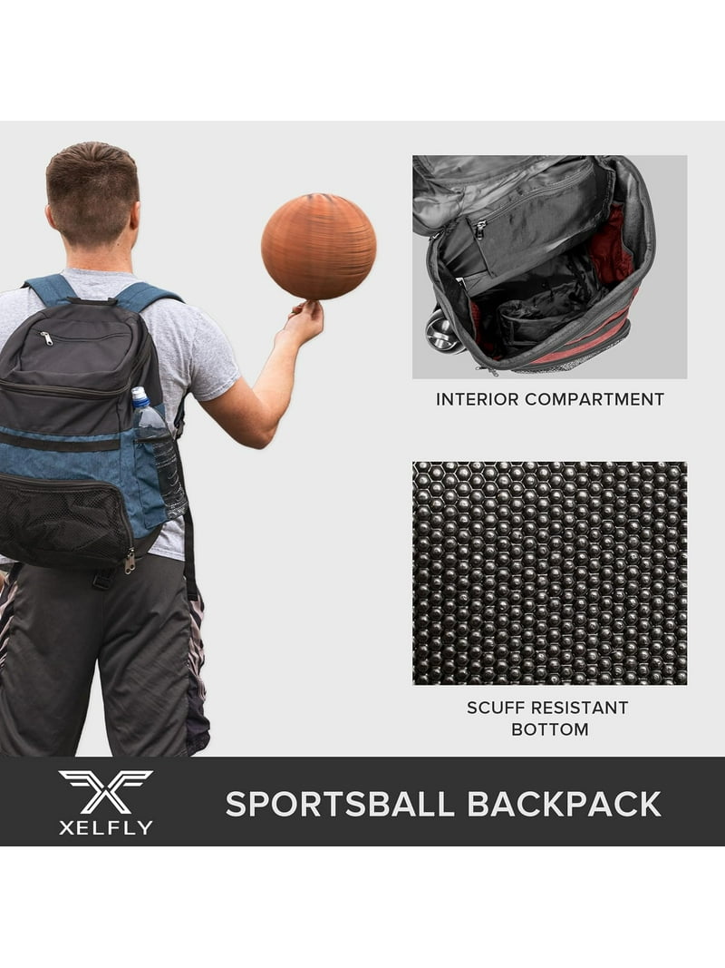 XELFLY Basketball Backpack with Ball Compartment – Sports