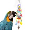 thumbnail image 1 of Flmtop Colorful Bird Pet Parrot Flower Horse with Bell Swing Stand Hanging Toys Gift Random Color, 1 of 6