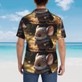 thumbnail image 4 of Pofeuu Cute Big-Eared Mouse Print Hawaiian Shirt for Men Sleeves Casual Button Down Summer Beach Dress Shirts T-Shirts,Small, 4 of 7