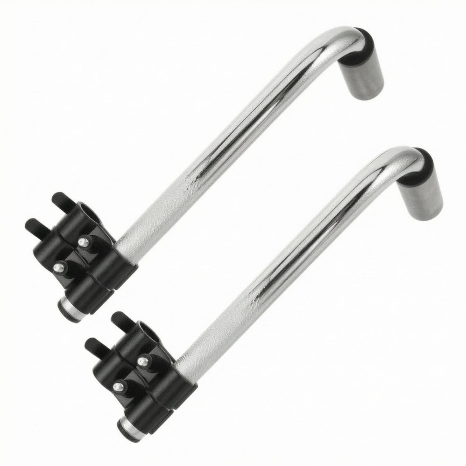 Wswqop 2 Pieces Foam Grip Wheelchair Push Handle Extensions Ergonomic Wheelchair Handle Silver